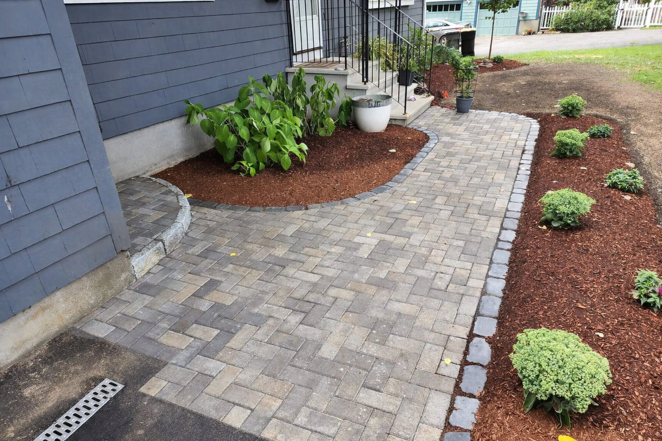 Concrete patio construction